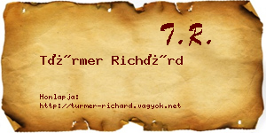Türmer Richárd névjegykártya